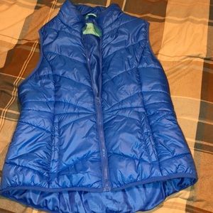 Blue puffer vest